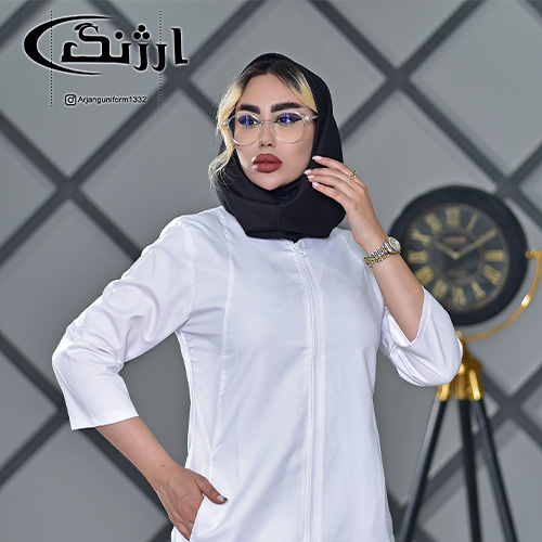 تونیک سفید زیپی