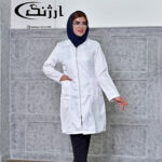 روپوش پزشکی سفید زنانه زیپی