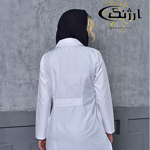 روپوش-پزشکی-سفید-زنانه-مدل-دکمه-مخفی1